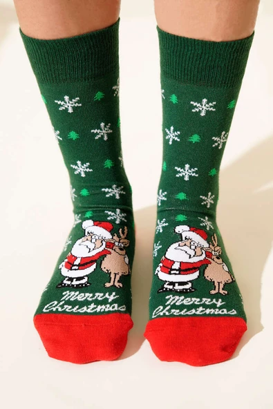 Unisex Yılbaşı Soket Çorap Asorti 14 - Resim 2