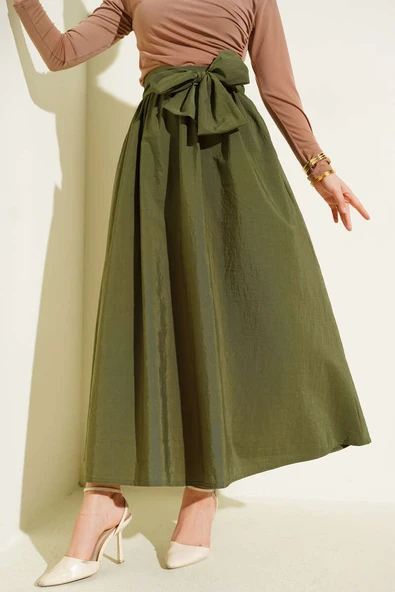 Kuşaklı Çan Etek Haki ürün görseli 1