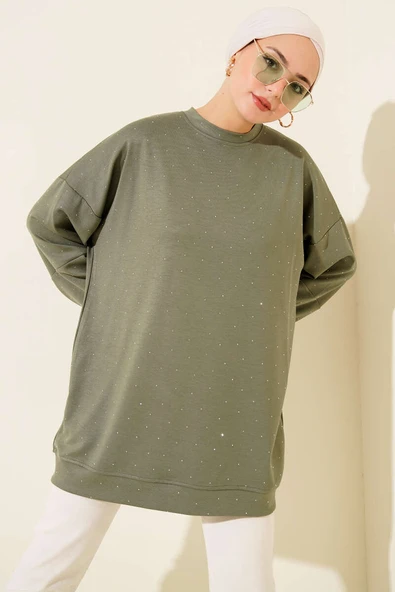 Minik Taş Süslemeli Loyşa Tunik Nefti ürün görseli