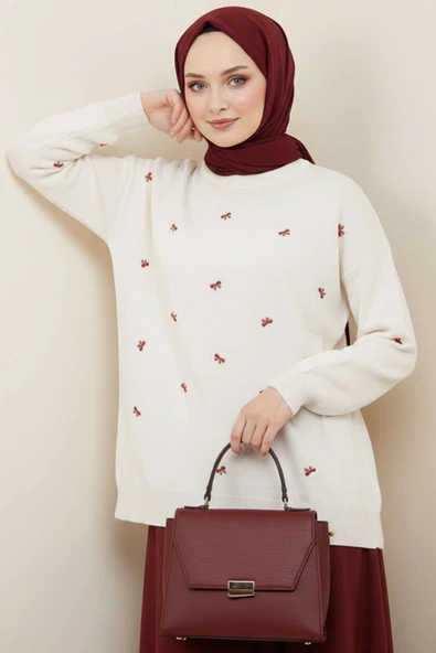 Mini Fiyonklu Triko Tunik Taş ürün görseli