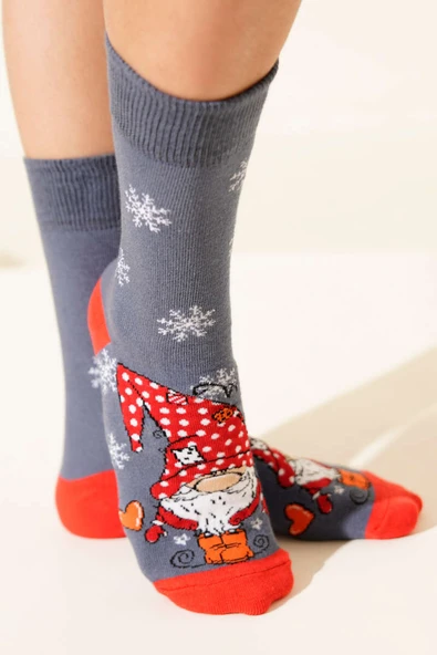 Unisex Yılbaşı Soket Çorap Asorti 8 ürün görseli