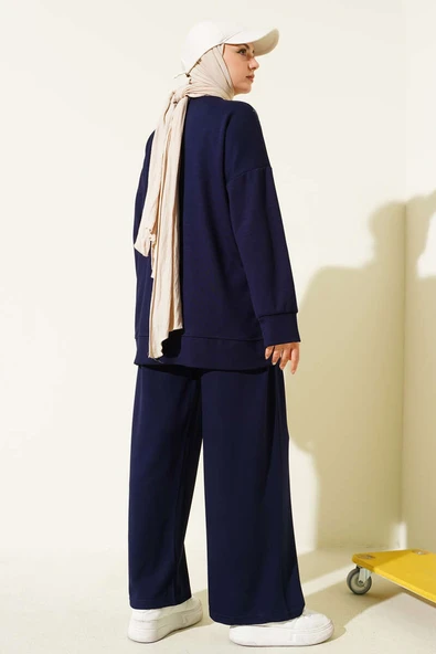 Çoban Dikiş Detaylı Loyşa İkili Takım Lacivert - Resim 4