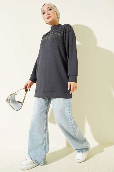 Baklava Taşlı Loyşa Tunik Füme ürün görseli