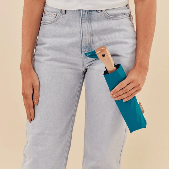 Original Duckhead Duck Kompakt Şemsiye - Turkuvaz - Resim 7