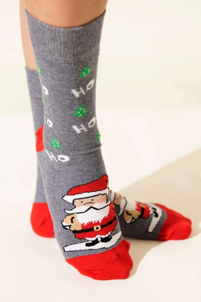 Unisex Yılbaşı Soket Çorap Asorti 10 - Resim 2