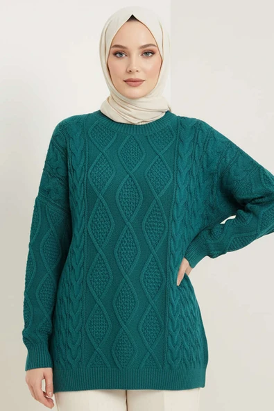 Örme Triko Kazak Zümrüt ürün görseli