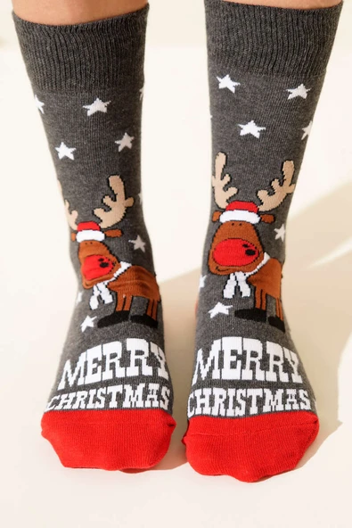 Unisex Yılbaşı Soket Çorap Asorti 13 - Resim 2