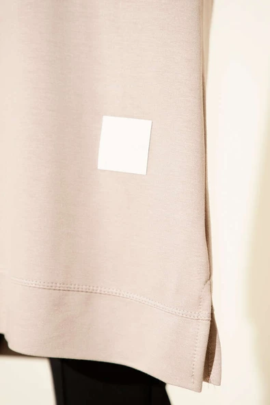 Loyşa Arma Detaylı Salaş Tunik Bej - Resim 4