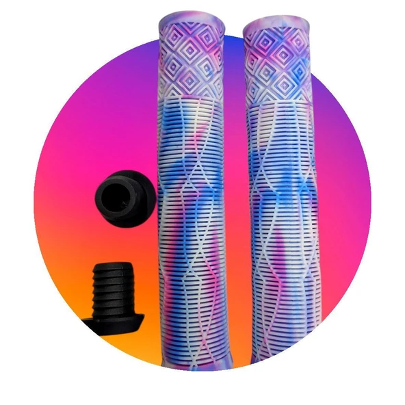 17 CM Mtb Bmx Freeride Elcik Silikon Bisiklet Elcik Kaymaz Yapı Dirt Jump Bisiklet Elciği Beyaz Mor - Resim 7