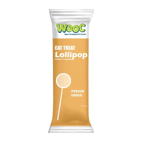 Wooc Lolipop Tavuk ve BalKabaklı Kedi Ödülü 1.4 Gr ürün görseli 1