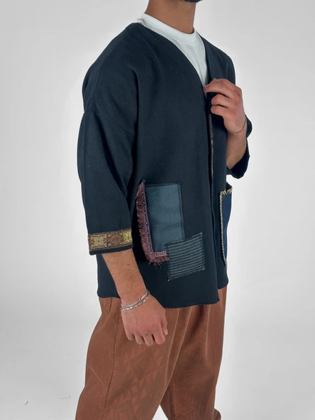 Tasarım Siyah Erkek Gömlek COC1073 - Resim 3