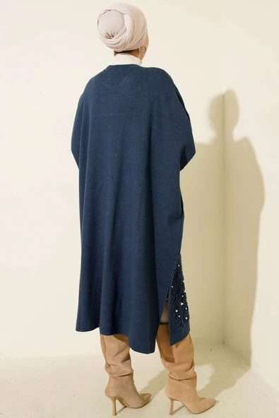 Kabartma İncili Panço Lacivert - Resim 3