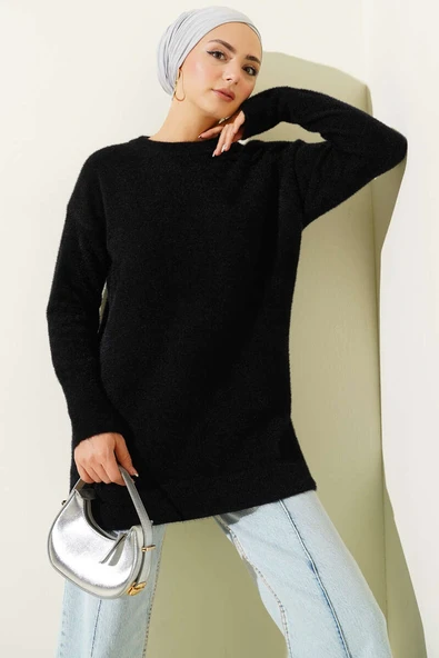 Basic Sakallı Triko Tunik Siyah ürün görseli 1