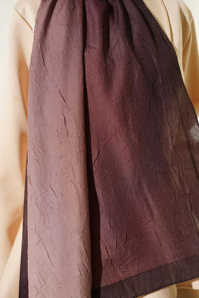 Bambu Kraş Degrade Şal Camel -15 - Resim 4