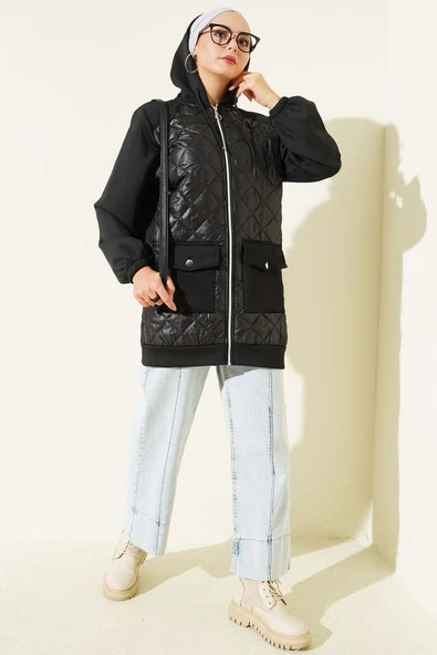 Kapitone Garnili Scuba Kap Siyah - Resim 2