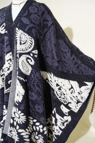 Karışık Desenli Panço Lacivert - Resim 4