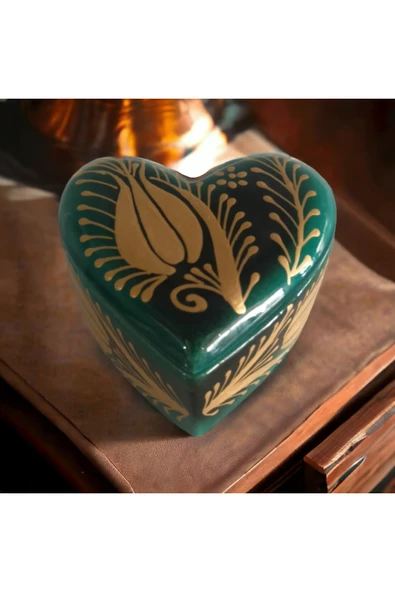 TREND UCUZLUK Dekoratif Kalp Şeklinde Takı Kutusu El İşlemeli ürün görseli