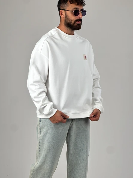 Ekru Tasarım Etnik Erkek Sweatshirt COC1029 ürün görseli