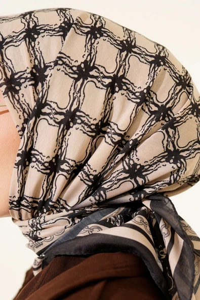 Desenli Latte Serisi Eşarp Asorti 5 - Resim 4