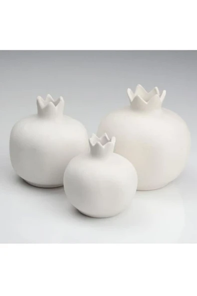 Pordizayn Seramik Nar Seramik Bisküvi 3'lü Set ürün görseli