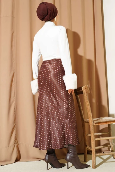 Bilek Kürklü Çıtçıtlı Body Ekru - Resim 3