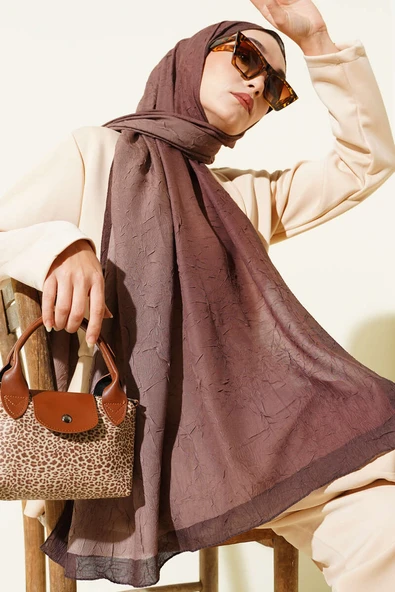 Bambu Kraş Degrade Şal Latte -13 ürün görseli 1