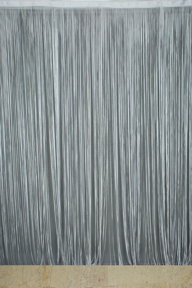 DÜZ İP PERDE 100 Cm En 210 Cm Boy GRİ ÇİFT RENK HAZIR İP PERDE - Resim 2