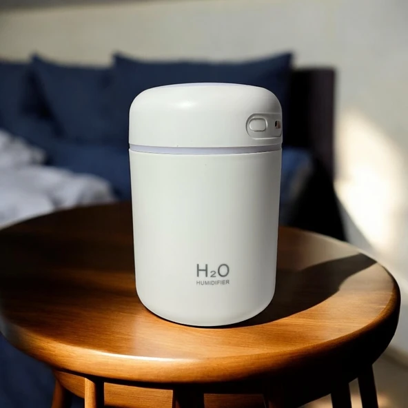 H₂O Minimalist Ultrasonik Hava Nemlendirici (Beyaz ve Kompakt) ürün görseli