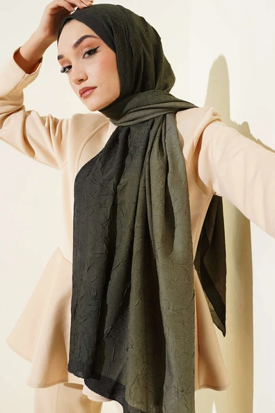 Bambu Kraş Degrade Şal Zümrüt -14 - Resim 2