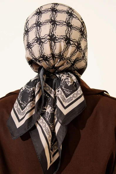 Desenli Latte Serisi Eşarp Asorti 5 - Resim 3