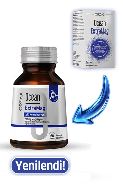 Ocean Extramag 200 Mg Magnezyum Içeren Takviye Edici Gıda 60 Tablet ürün görseli 1