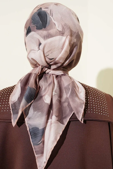 Desenli Demore Latte Serisi Eşarp Asorti 5 - Resim 3