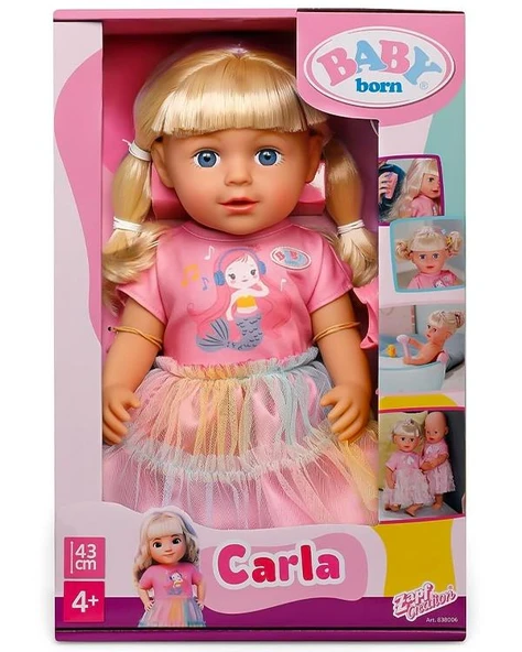 Baby Born Carla 43 cm Aksesuarlı Kız Çocuk Oyuncak Bebek 838006 ürün görseli