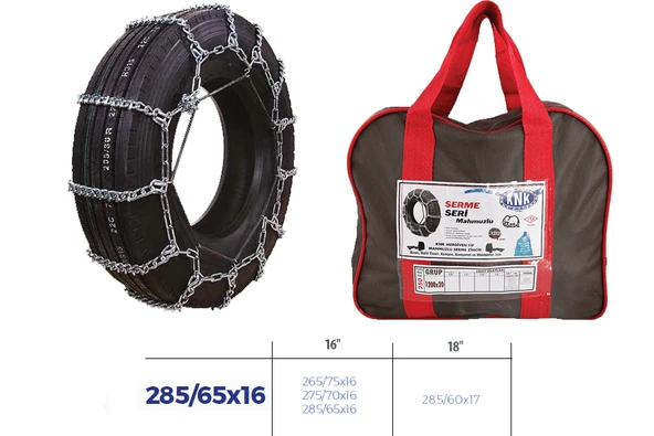 KNK3 285-65X16 PATİNAJ ZİNCİRİ MİNİBÜS VE KAMYONET SERME 285/65x16 VW VOLT ürün görseli 1