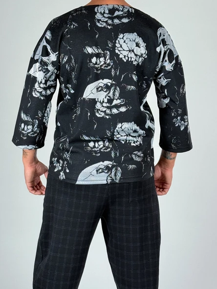 Kurukafa Desenli Fakir Kol Sweat COC1040 - Resim 5