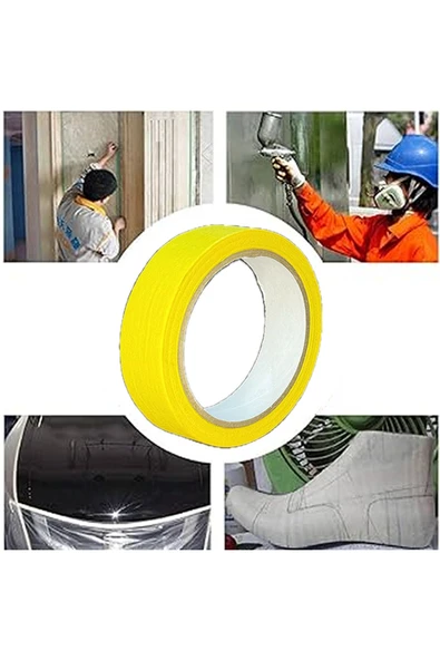 Renkli Maskeleme Kağıt Bant Boya Bandı 24mmx20mt Sarı ürün görseli