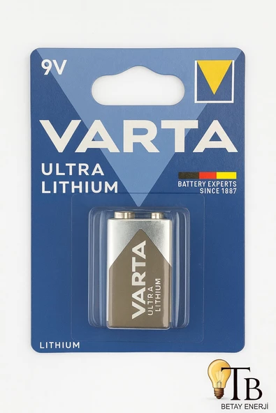 Varta Ultra Lithium 9V Pil  Uzun Ömürlü, Yüksek Performans, Tekli Paket ürün görseli