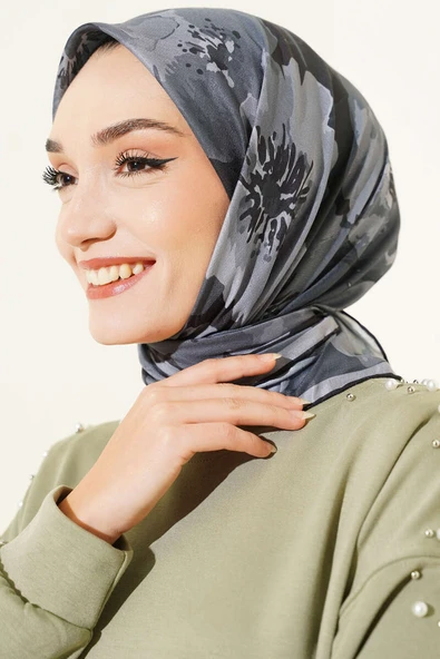 Desenli Demore Siyah Serisi Eşarp Asorti 9 ürün görseli 1