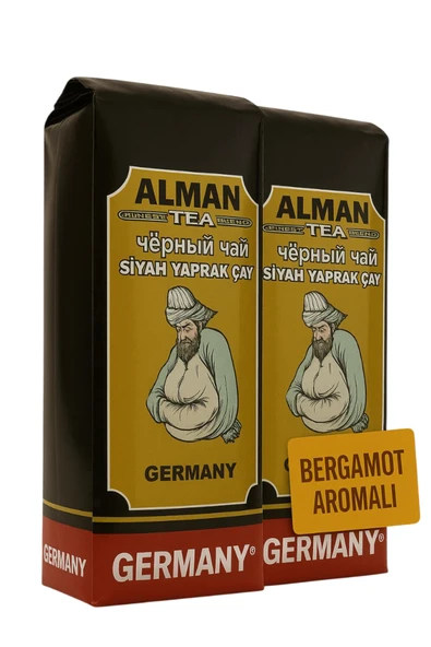Alman Siyah Yaprak Çay 2’li Paket 2 x 500g – Bergamot Aromalı ürün görseli 1