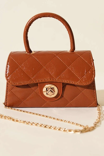 Gloss Mini Zincirli Çanta Taba - Resim 2