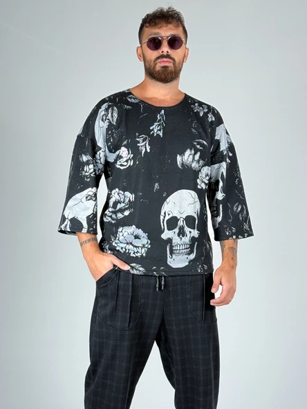 Kurukafa Desenli Fakir Kol Sweat COC1040 ürün görseli