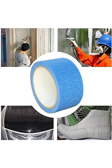 Renkli Maskeleme Kağıt Bant Boya Bandı 50mmx20mt Mavi ürün görseli