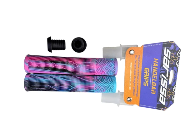 17 CM Mtb Bmx Freeride Elcik Silikon Bisiklet Elcik Kaymaz Yapı Dirt Jump Bisiklet Elciği Pembe Turkuaz - Resim 3