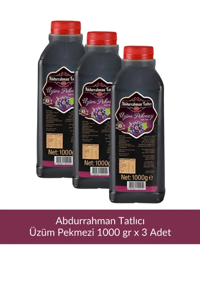Abdurrahman Tatlıcı Üzüm Pekmezi 1000 gr x 3 Adet ürün görseli