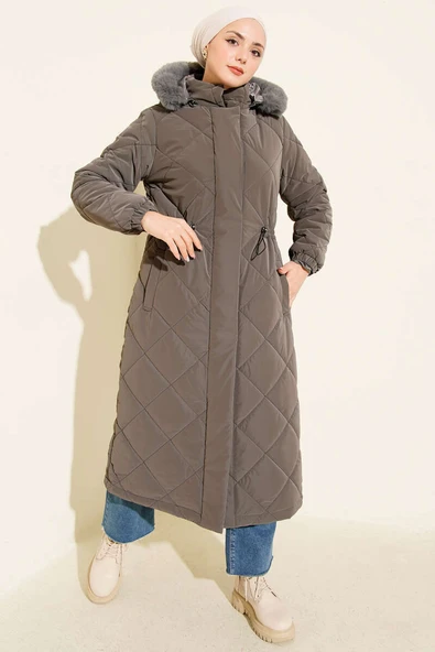 Baklava Kapitone Bel Tünelli Uzun Mont Füme - Resim 2