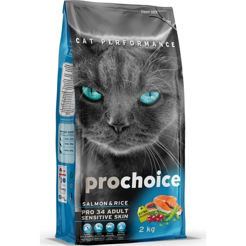 Pro Choice 34 Somonlu ve Pirinçli Yetişkin Kedi Maması 2kg ürün görseli