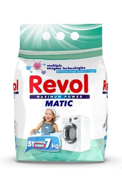 REVOL Matik Toz Deterjan Beyaz Ve Renkli 51 Yıkama 7 kg ürün görseli 1