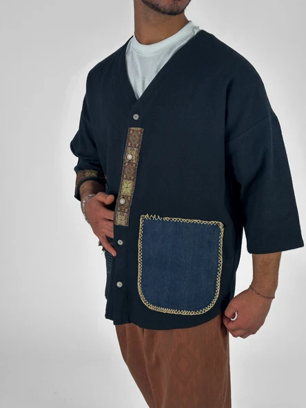 Tasarım Siyah Erkek Gömlek COC1073 - Resim 4