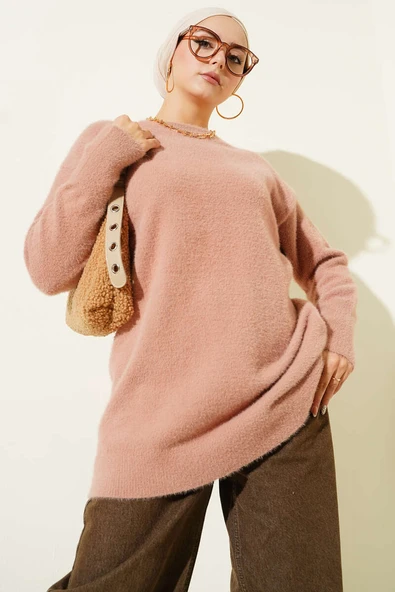 Basic Sakallı Triko Tunik Latte ürün görseli