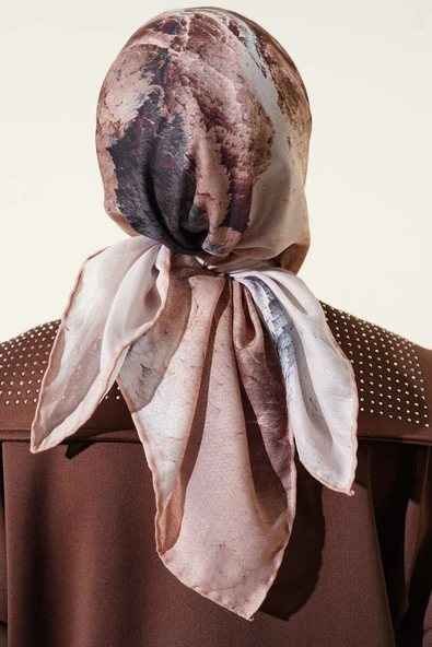 Desenli Demore Latte Serisi Eşarp Asorti 2 - Resim 3